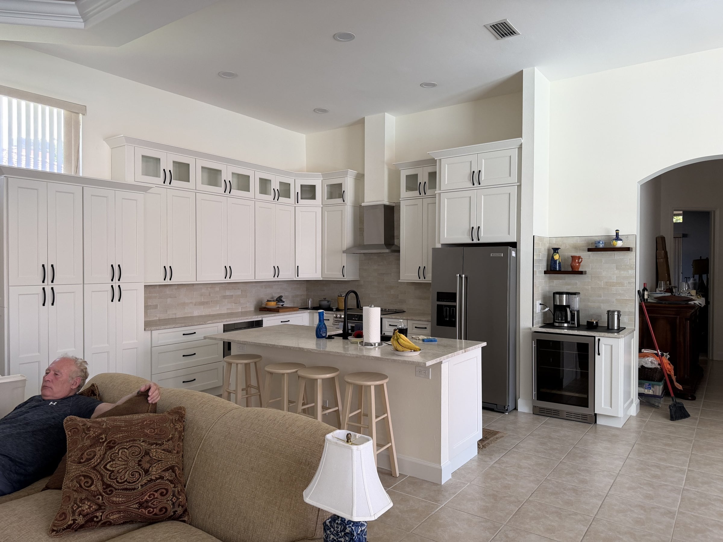 Whole home remodel with the kitchen opened to the living area