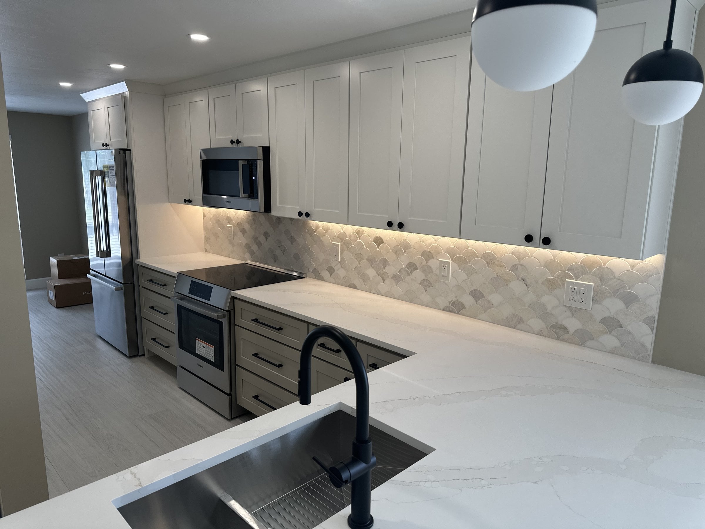 Finished cabinetry and trim detail in a Bonita Springs remodel